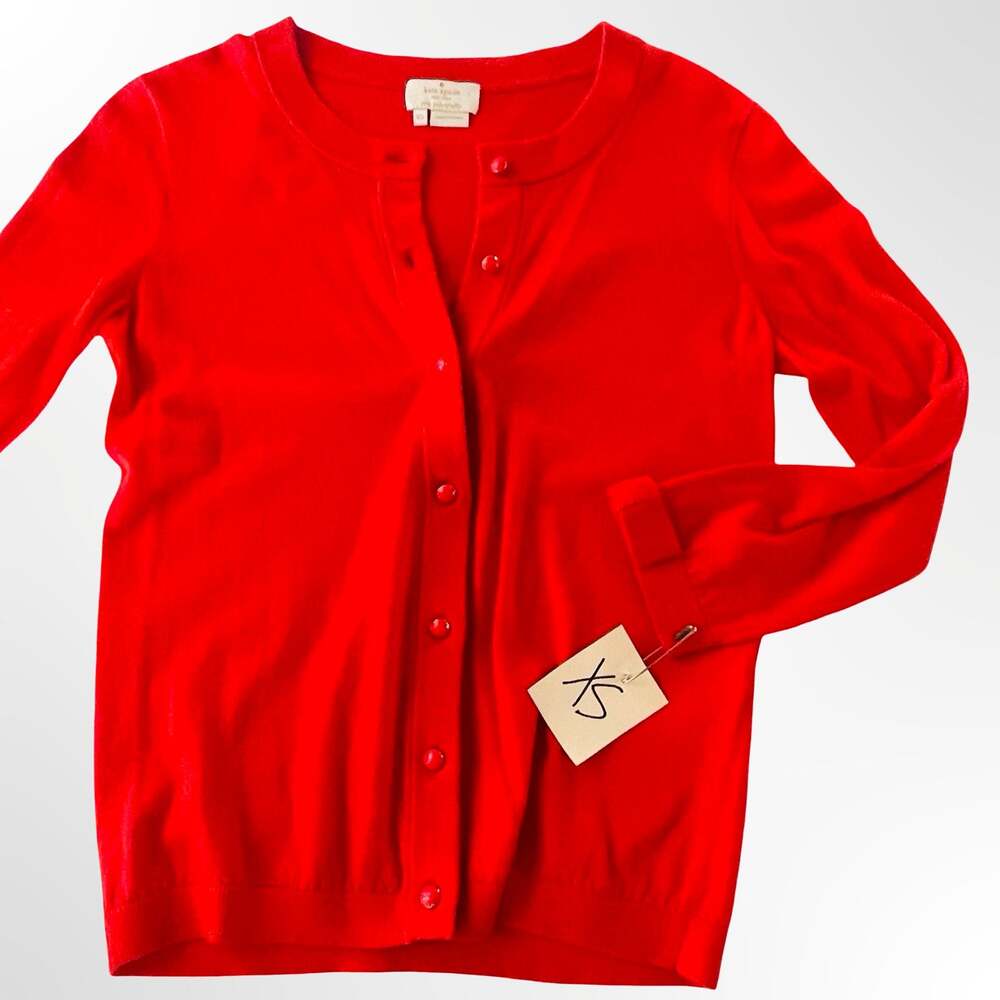 Kate Spade New York Red Button-Front Cardigan Sweater Women's Size XS - Picture 5 of 9